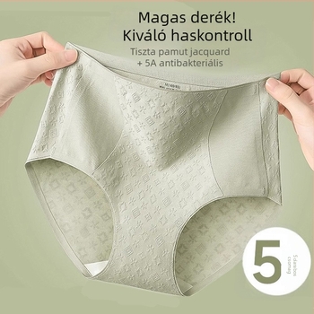 Női antibakteriális pamut alsónemű, magas derekú, csípőemelés, hasformázó