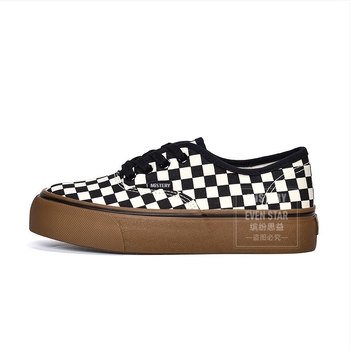 Női vászon slip-on sneaker vastag talppal, rácsos mintázat, alacsony felsőrész, vulkanizált talp, légáteresztő