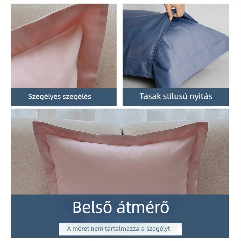 Két darab párnahuzat, 100% pamut, szaténszövés, hosszú szálú pamut, reaktív festés