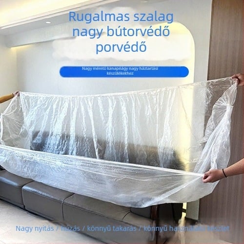 Egyszer használatos LDPE porvédő kanapéra, elasztikus húzózsinórral – teljes fedés kanapéra, ágyhoz és emeletes ágy felső részéhez közösségi szálláson