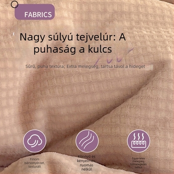 Letisztult tej velúr ágyneműszett ősz-télre, négy részes