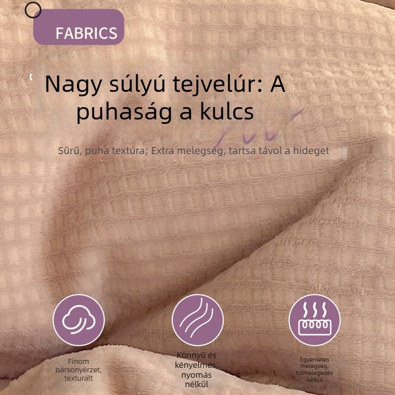 Letisztult tej velúr ágyneműszett ősz-télre, négy részes