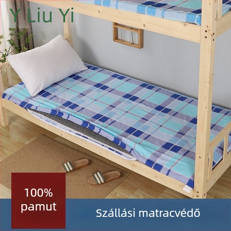 Liu Yi gumis lepedő matracra, 100% pamut, csíkos minta, sima szövés, reaktív nyomtatás és festés