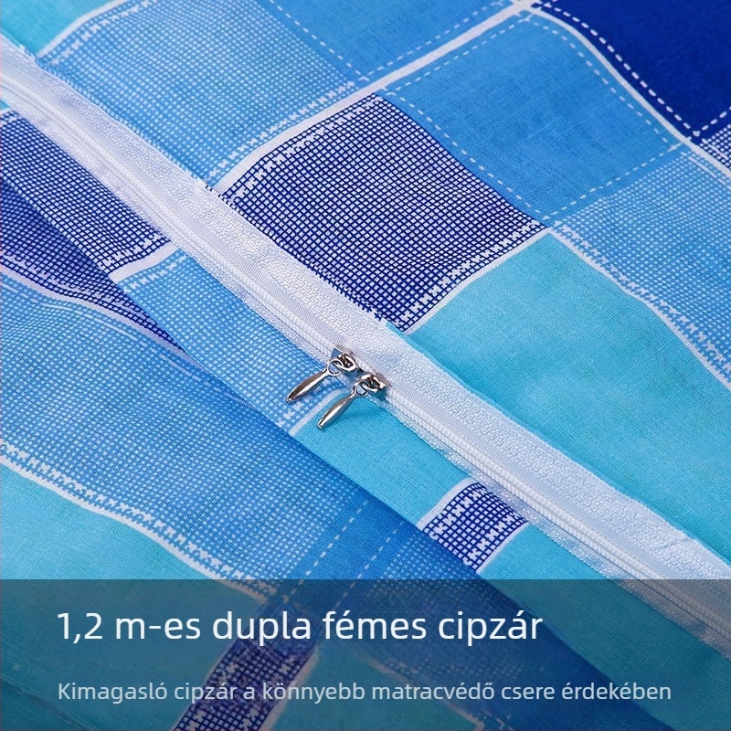 Liu Yi gumis lepedő matracra, 100% pamut, csíkos minta, sima szövés, reaktív nyomtatás és festés