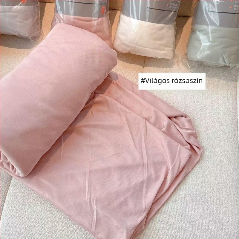Gumis lepedő kötött pamutból — egyszínű minta, reaktív festés, könnyed luxus stílus