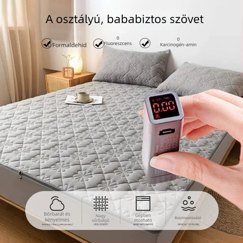 Hatoldalas cipzáros steppelt lepedő, pamut töltettel, Simmons matracvédő, porálló