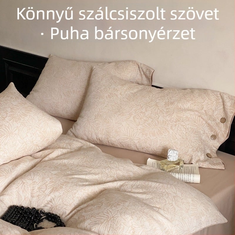 Micro velúr érzetű, 100S hosszú szálú pamut kefézett ágynemű szett, vastag és meleg őszi-téli használatra