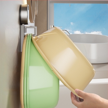 Tapadókorongos mosdópolc a fürdőszobába, 5 kg teherbírás, egy szint