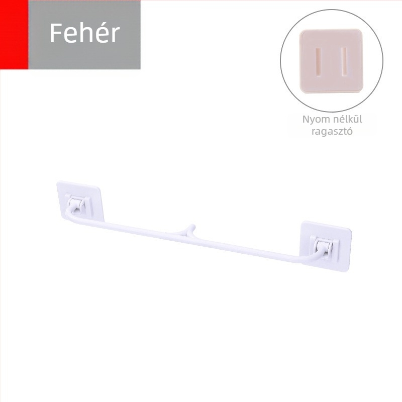 Kétszintes falra szerelhető összecsukható papucsállvány, fúrás nélküli szívó rögzítéssel, műanyag, fürdőszoba és hálószoba tárolásához