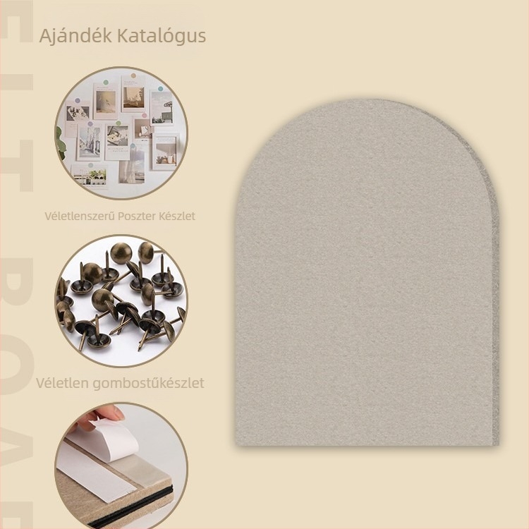 Félkör alakú filc falidísz – 3D falinaptár háttereként; Anyag: poliészter rost; 1 db; Tér: nappali, hálószoba, bejárat, étterem; Modern, minimalist stílus