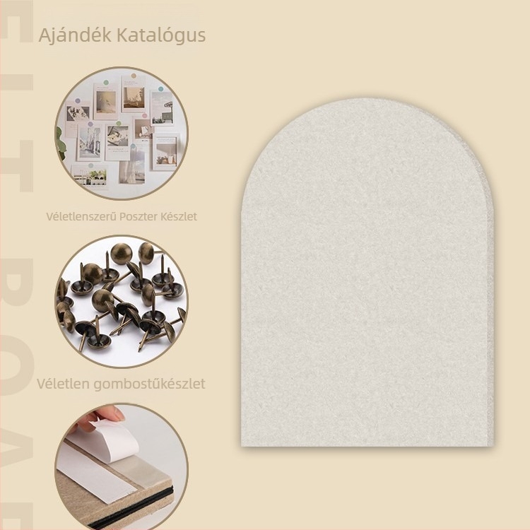 Félkör alakú filc falidísz – 3D falinaptár háttereként; Anyag: poliészter rost; 1 db; Tér: nappali, hálószoba, bejárat, étterem; Modern, minimalist stílus