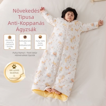 Minden évszakos gyerek alvózsák, őszi–téli vastag kivitel, a növő gyerekek számára, rugdalás elleni takaró