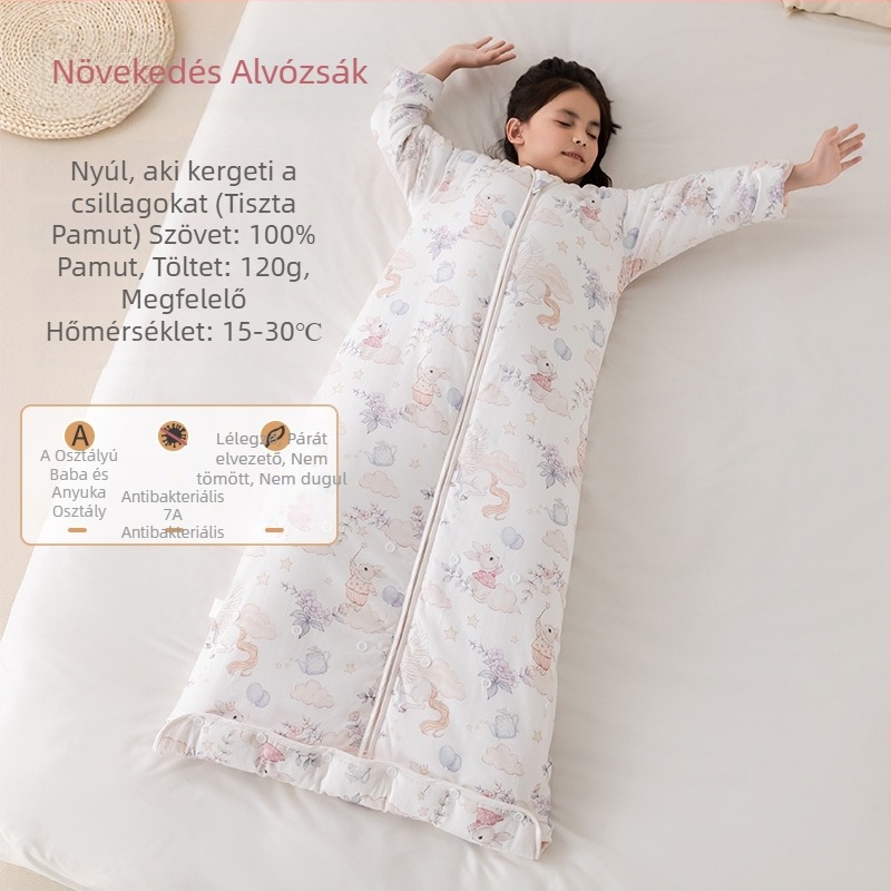 Minden évszakos gyerek alvózsák, őszi–téli vastag kivitel, a növő gyerekek számára, rugdalás elleni takaró