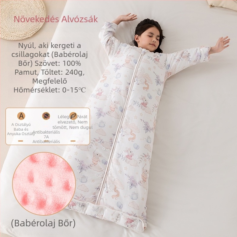 Minden évszakos gyerek alvózsák, őszi–téli vastag kivitel, a növő gyerekek számára, rugdalás elleni takaró