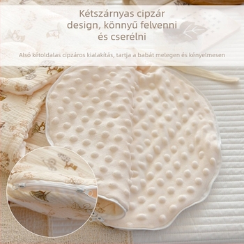Újszülött baba alvózsák, külső pamut, poliészter töltés, súly ≤0,5 kg, tavasz és ősz