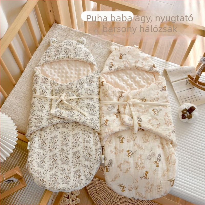 Újszülött baba alvózsák, külső pamut, poliészter töltés, súly ≤0,5 kg, tavasz és ősz
