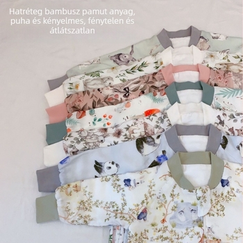 Hárrétegű bambuszrost alvózsák babáknak és kisgyermekeknek, különálló láb dizájn, rúgás elleni védelem