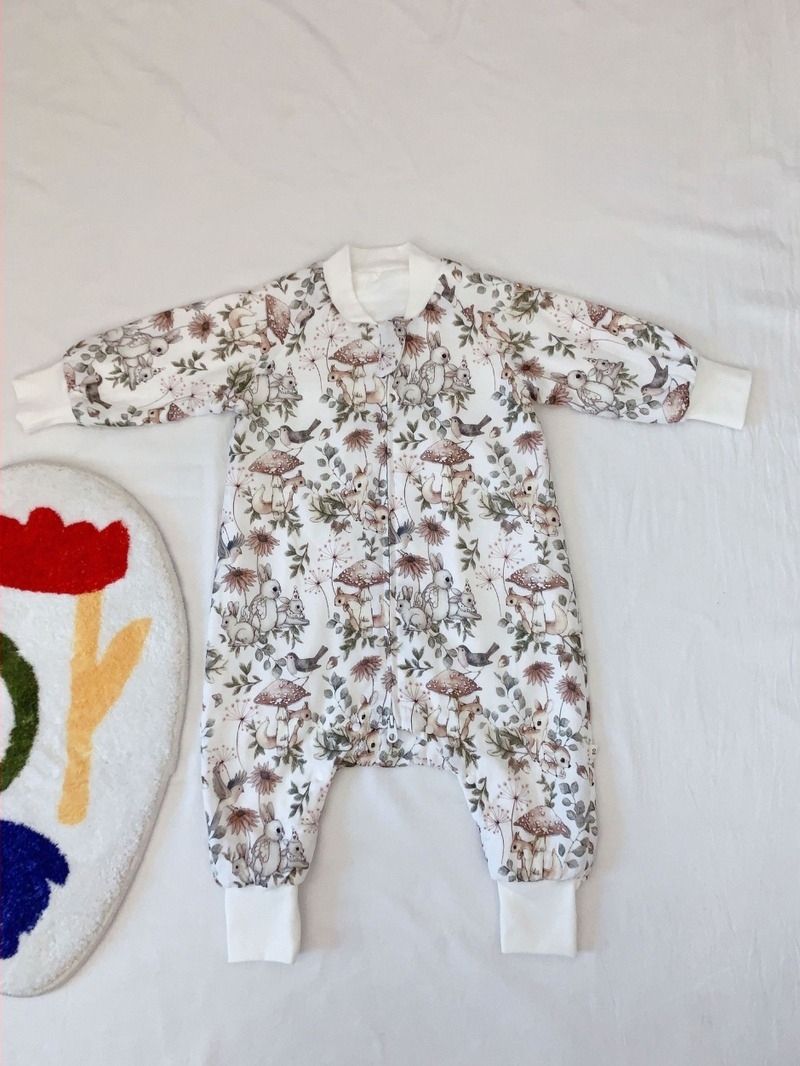 Hárrétegű bambuszrost alvózsák babáknak és kisgyermekeknek, különálló láb dizájn, rúgás elleni védelem