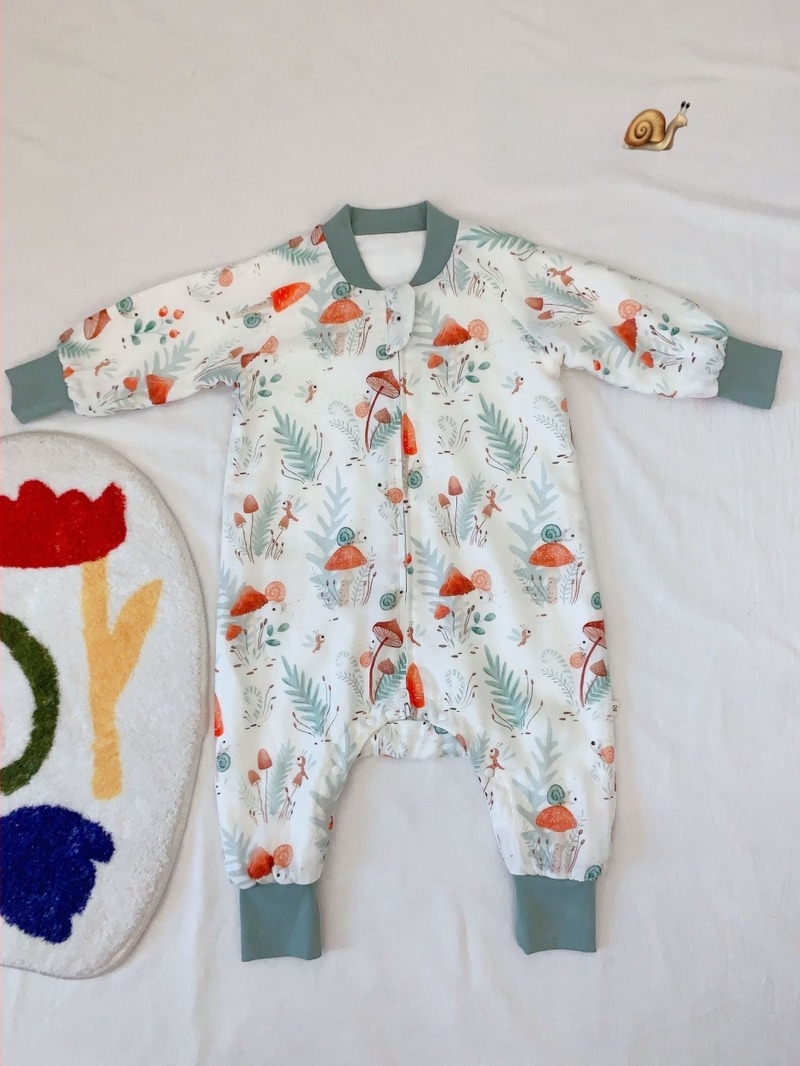 Hárrétegű bambuszrost alvózsák babáknak és kisgyermekeknek, különálló láb dizájn, rúgás elleni védelem