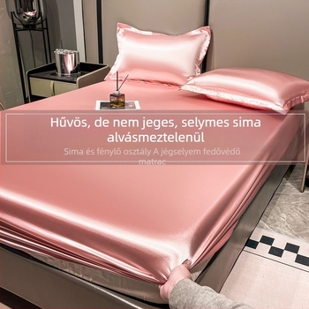 Ice silk ágynemű készlet, jacquard szövés, viszkóz rost, modern minimalist stílus, gépi mosás