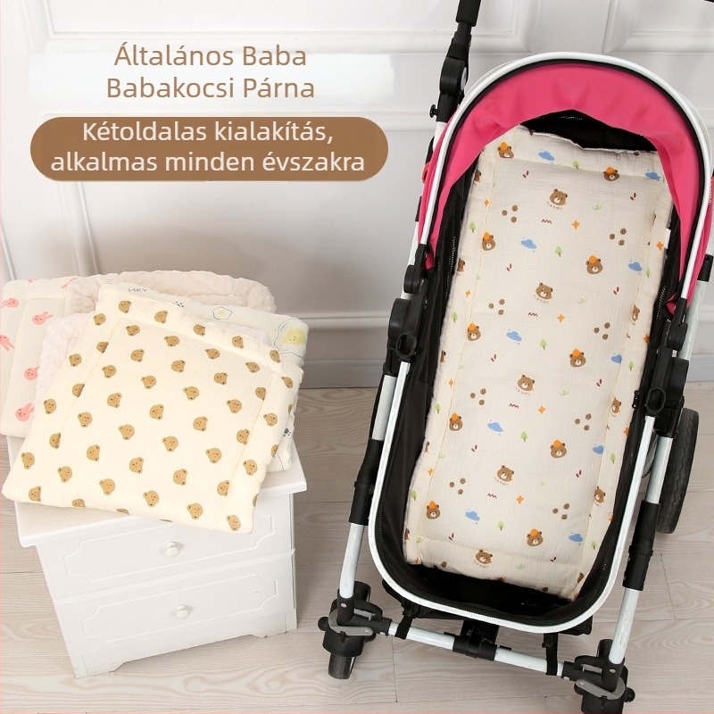 Bud haha babakocsipárna, pamutból, 0–1 éveseknek, testreszabható