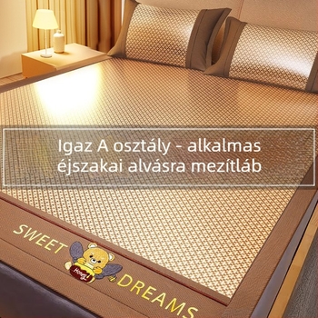 LIFE HOME Ice Silk és Rattan Matákészlet, összecsukható, modern stílus, hímzett szövés