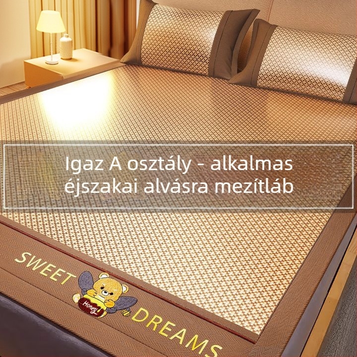 LIFE HOME Ice Silk és Rattan Matákészlet, összecsukható, modern stílus, hímzett szövés