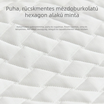 Polimer gyermek hűsítő matrac légáramlásos felülettel, mesés hímzéssel, jégselyem anyagból, nyári használatra