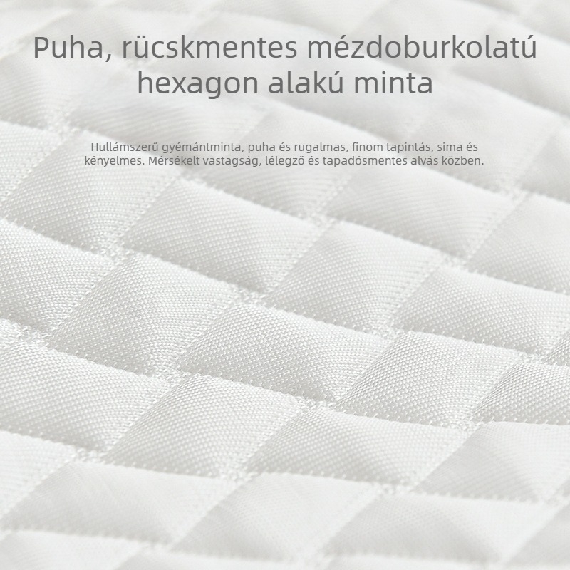 Polimer gyermek hűsítő matrac légáramlásos felülettel, mesés hímzéssel, jégselyem anyagból, nyári használatra