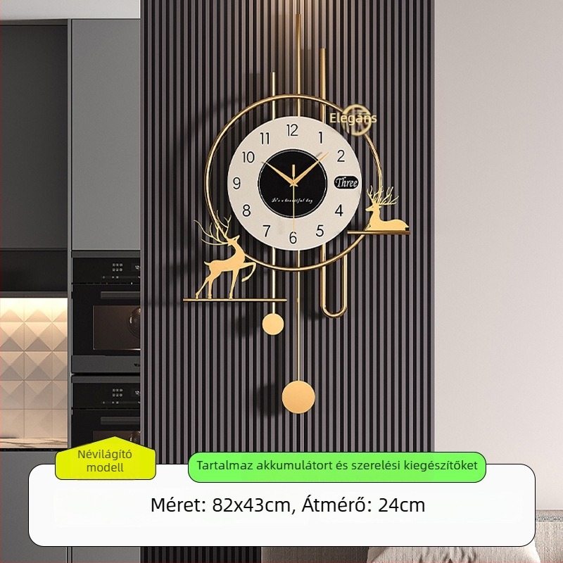 Fali óra, modern minimalista design, csendes járású mozgás, fém ház, bevonatos üveg, papíralapú számlap