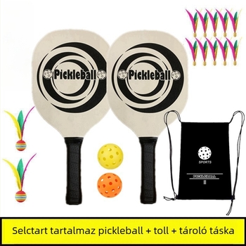 Pickleball ütő - poplar mag, Long-glue gumi, vízszintes ütés, testreszabott feldolgozás, logó nyomtatva