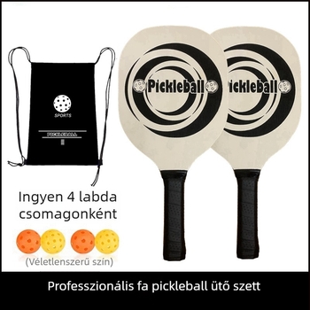 Pickleball ütő - poplar mag, Long-glue gumi, vízszintes ütés, testreszabott feldolgozás, logó nyomtatva