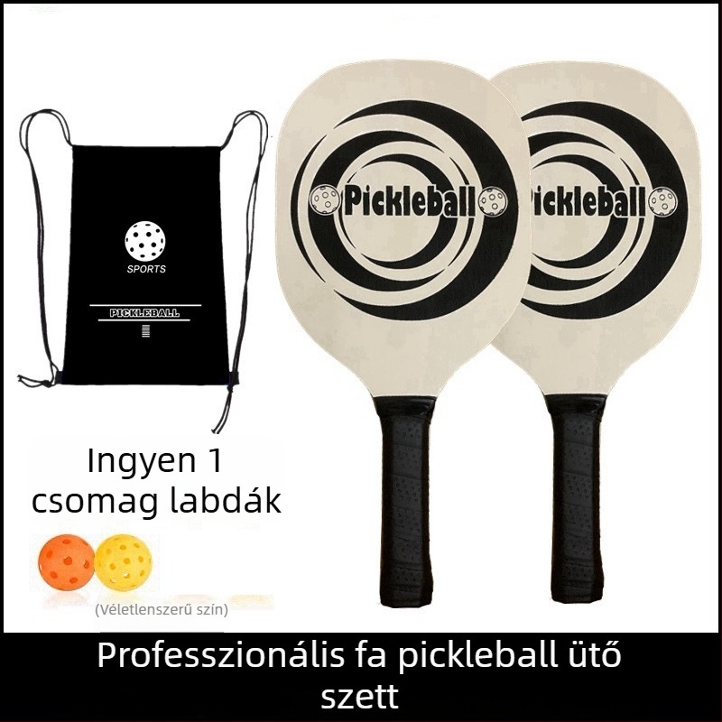 Pickleball ütő - poplar mag, Long-glue gumi, vízszintes ütés, testreszabott feldolgozás, logó nyomtatva