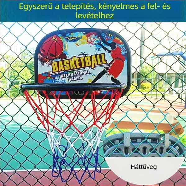 Kosárlabda kosárkeret edzéshez – öntöttvas konstrukció, 1,5 kg, csomagolás 48×37×6 cm, kód 58880