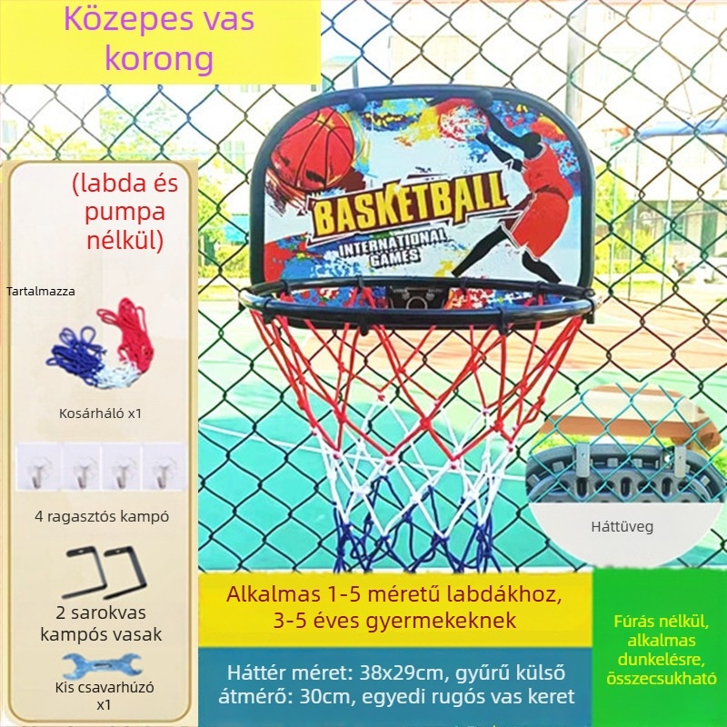Kosárlabda kosárkeret edzéshez – öntöttvas konstrukció, 1,5 kg, csomagolás 48×37×6 cm, kód 58880