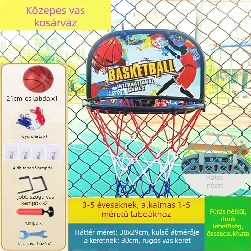 Kosárlabda kosárkeret edzéshez – öntöttvas konstrukció, 1,5 kg, csomagolás 48×37×6 cm, kód 58880