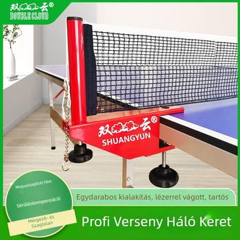 Hordozható beltéri asztalitenisz háló és tartó készlet; anyag: nylon és poliészter-pamut; tömeg 0,85 kg; márka Double Cloud; alkalmas badmintonra és teniszre