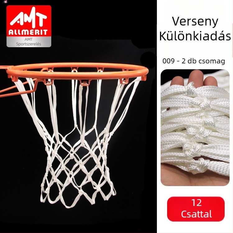 Prémium nejlon kosárháló, strapabíró, vastagított súlyozott dizájn, öregedés elleni, testreszabható gyártás, súly 0.3-0.5 kg