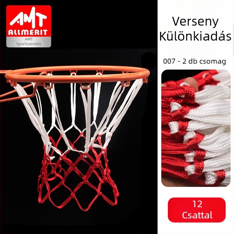 Prémium nejlon kosárháló, strapabíró, vastagított súlyozott dizájn, öregedés elleni, testreszabható gyártás, súly 0.3-0.5 kg