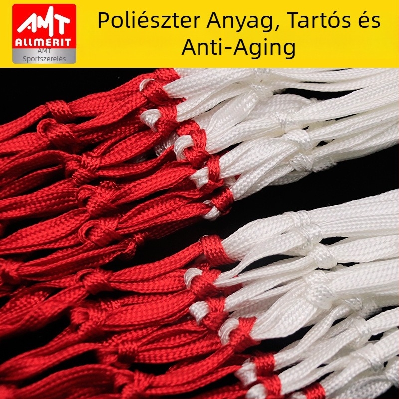 Prémium nejlon kosárháló, strapabíró, vastagított súlyozott dizájn, öregedés elleni, testreszabható gyártás, súly 0.3-0.5 kg