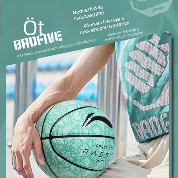 Li-Ning Kosárlabda No.7, felnőttek és fiatalok számára, beltéri és kültéri cementpályákhoz, nedvszívó, kopásálló PU anyag, versenyre és edzésre