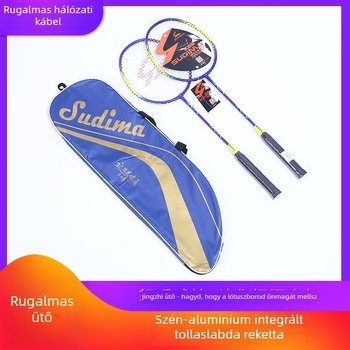 Badminton ütő készlet – alumíniumötvözet váz, nylon húrok, tömeg 95–100 g, nyél vastagsága G4, 2 darab