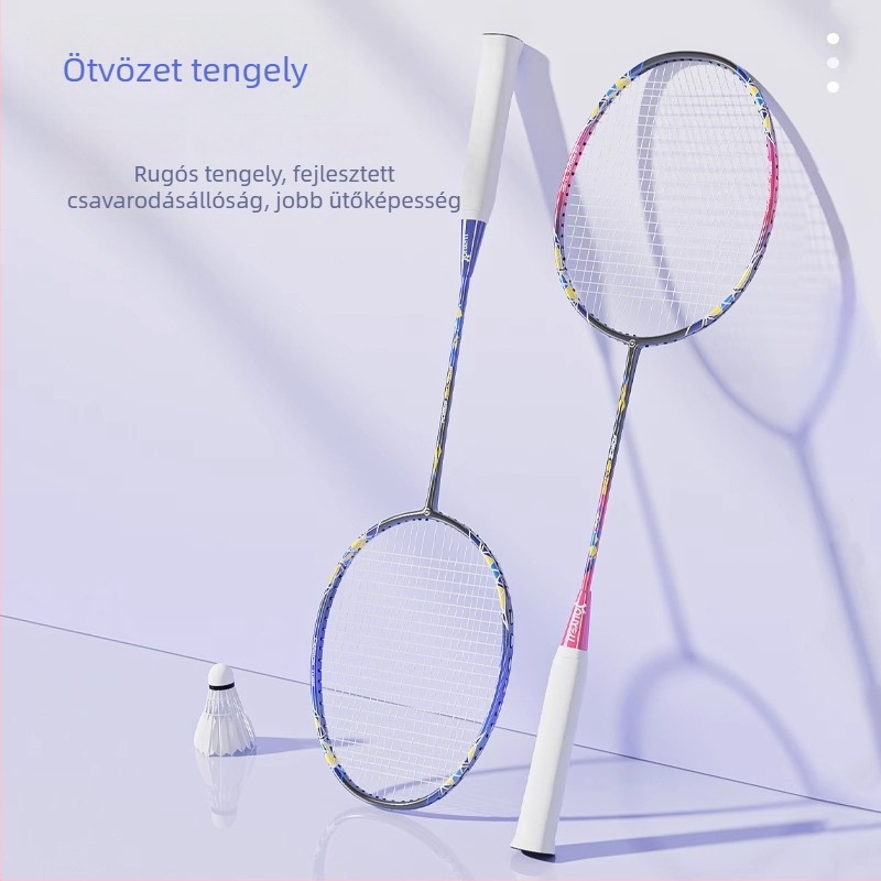 Youyou tollaslabdaütő – vasötvözetes keret, nylon háló, súly 95–100 g, közepes nyelet merevsége, kezdők számára