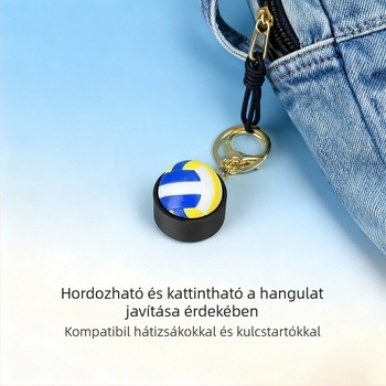 Bamboo 3D nyomtatott teniszlabda kulcstartó - PLA, divatos sportos medál