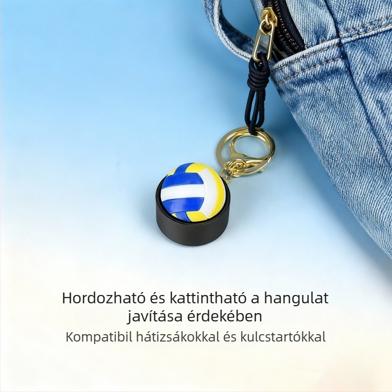 Bamboo 3D nyomtatott teniszlabda kulcstartó - PLA, divatos sportos medál
