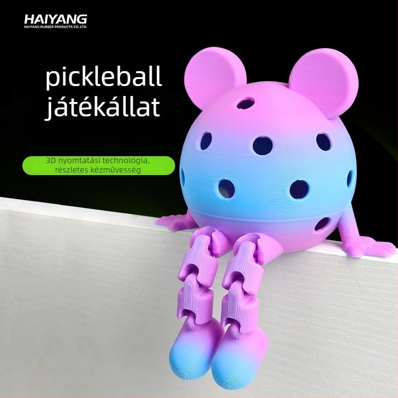 3D Ball Pet kulcstartó pickleball-kiegészítőkhöz – biológiailag lebomló műanyag, Haiyang márka, testreszabható