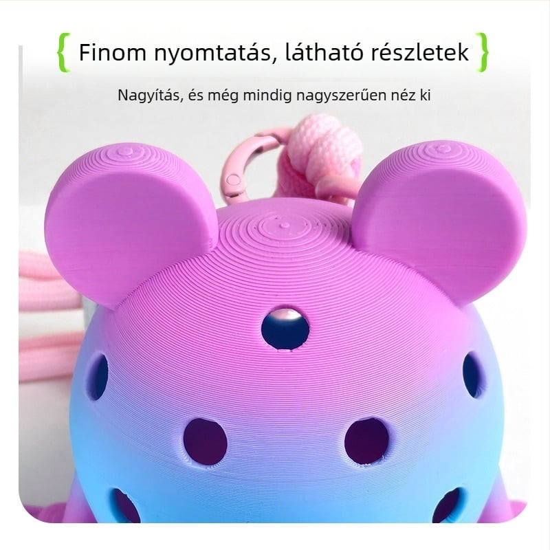 3D Ball Pet kulcstartó pickleball-kiegészítőkhöz – biológiailag lebomló műanyag, Haiyang márka, testreszabható