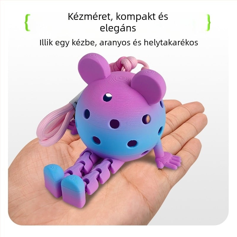 3D Ball Pet kulcstartó pickleball-kiegészítőkhöz – biológiailag lebomló műanyag, Haiyang márka, testreszabható