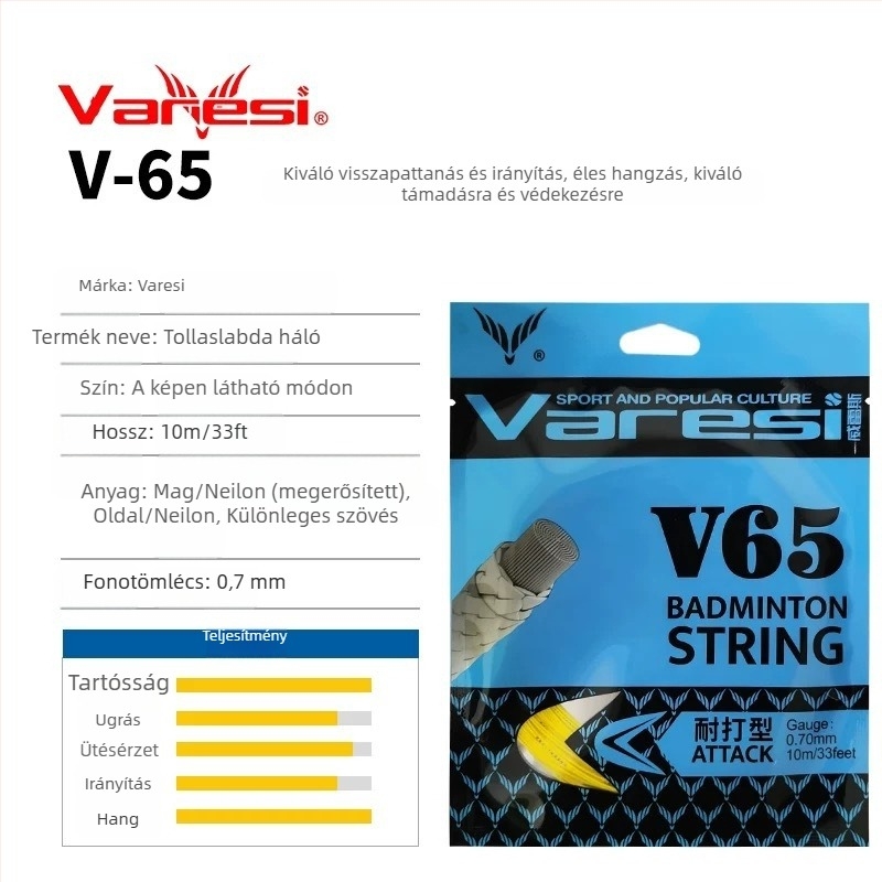 V-65 ütőhúr, nylonból – Varesi, badmintonhoz