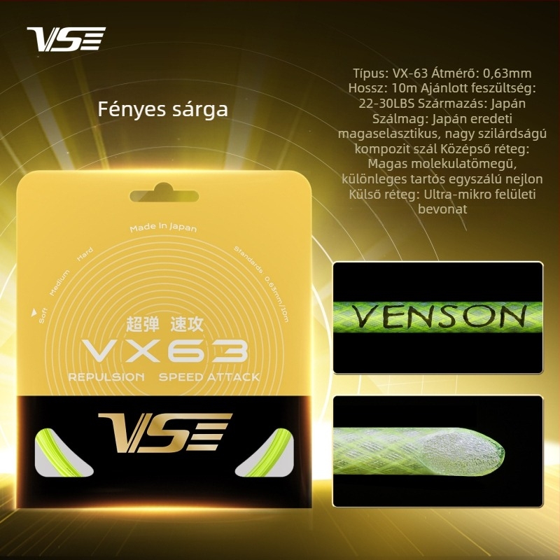 Weichen nylon rostos ütőhúr, Japán eredetű, badminton és tenisz játékhoz